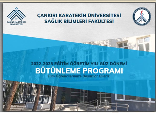 2022- 2023 Bütünleme Sınav Programı